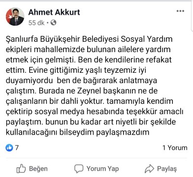 Şanlıurfa Büyükşehir Belediyesi basın açıklaması