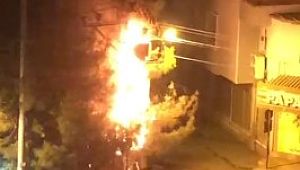 Siverek’te elektrik trafosu bomba gibi patladı ( Video Haber )