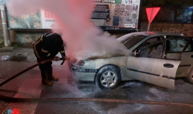 Viranşehir'de araç yangını