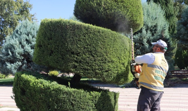 Büyükşehir ekipleri, kasaptaşı parkında bakım onarım çalışması yaptı (video)