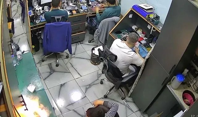 Şarj Halindeki Telefonda Patlama: İş Yerinde Korku Dolu Anlar