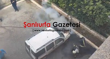 Şanlıurfa’da Akşam Saatlerinde Korkutan Araç Yangını