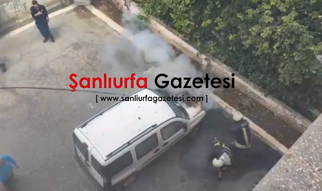 Şanlıurfa’da Akşam Saatlerinde Korkutan Araç Yangını