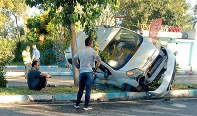 Birecik'te Feci Kaza! Kontrolden Çıkan Otomobil Devrildi