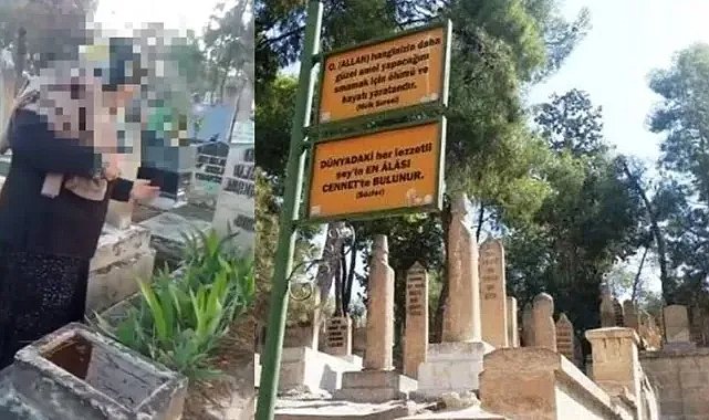 Eşinin Mezarı Başında Gözyaşlarına Boğuldu! Görüntüler Gündem Oldu