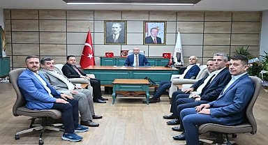 Mehmet Yetim ve ŞUTSO heyetinden Hasan Kökrek’e ziyaret