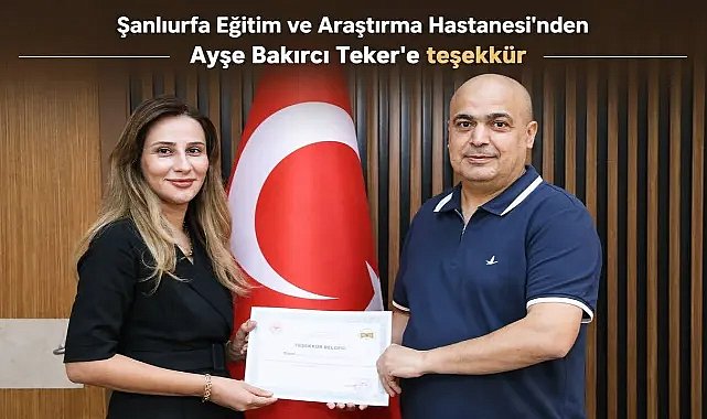 Şanlıurfa Eğitim ve Araştırma Hastanesi'nde Anlamlı Plaket Töreni