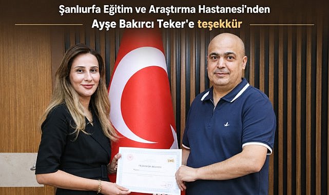 Şanlıurfa Eğitim ve Araştırma Hastanesi'nde teşekkür töreni düzenlendi
