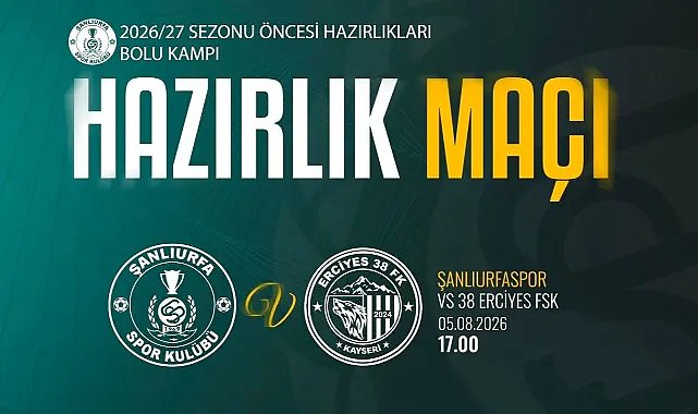 Şanlıurfaspor'un Yeni Rakibi Erciyes 38 FK