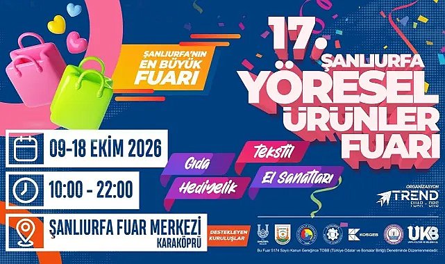 Şanlıurfa’da 17. Gıda Ve Yöresel Ürünler Fuarı Başlıyor