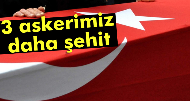 3 asker daha şehit oldu