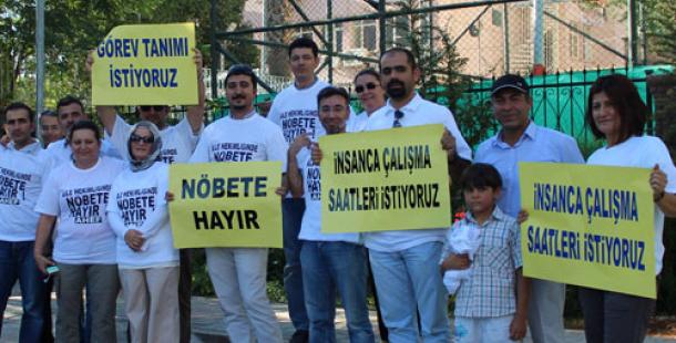 Aile Hekimlerinden nöbet yönetmenliğine protesto